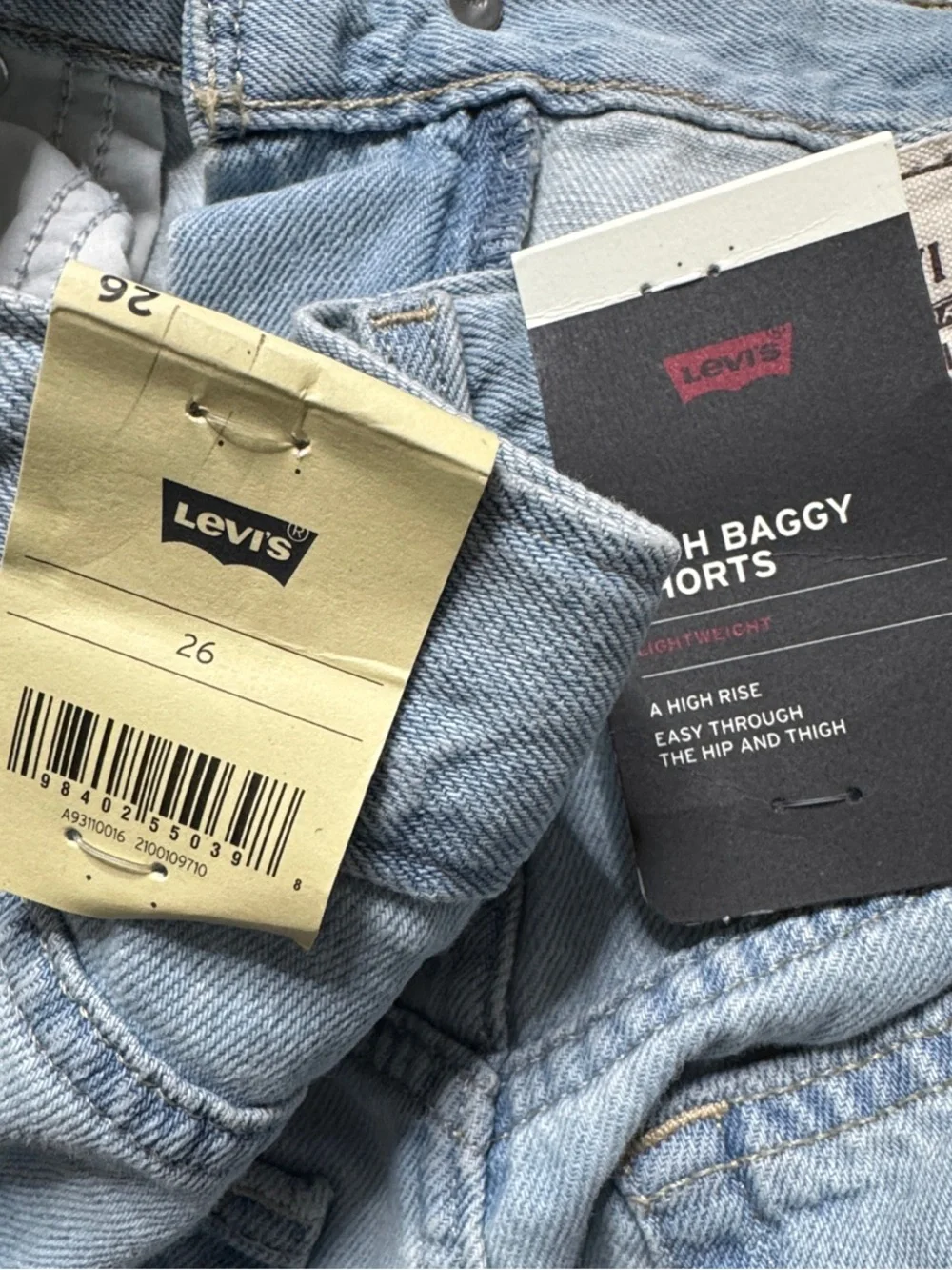 Levi’s HIGH RISE BAGGY LINEN+ DENIM LIGHTWEIGHT WOMEN'S SHORTS